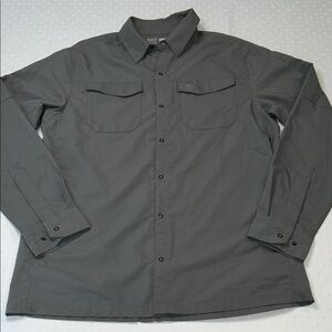 5.11 Tactical Men's Charcoal grey snap Button-Down Shirt light Jacket